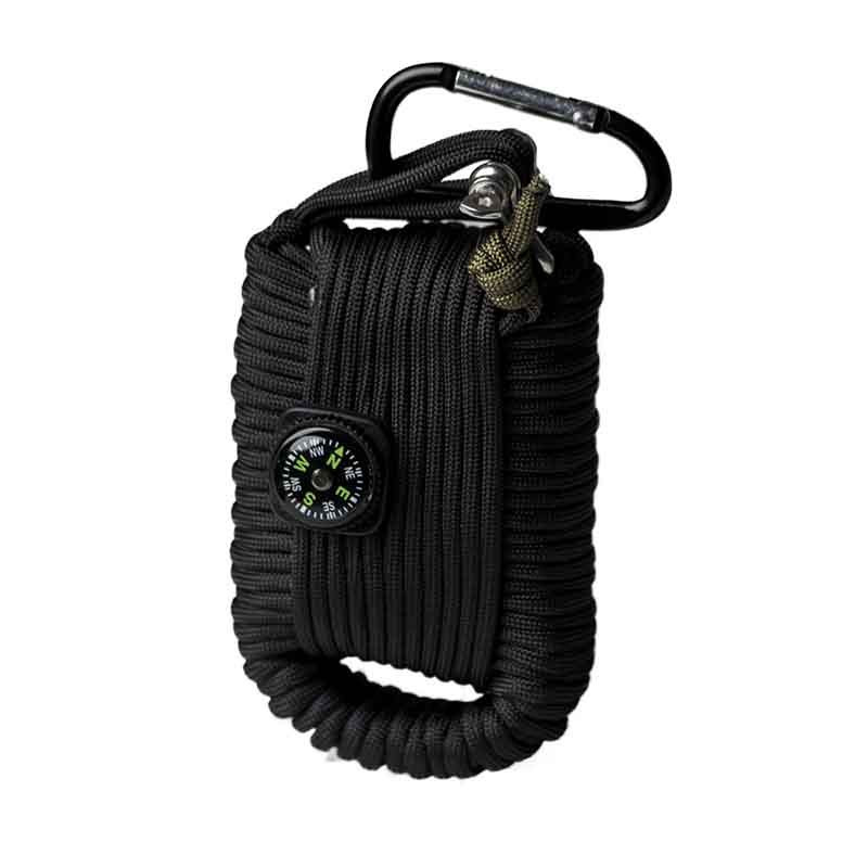 Kit de supervivencia Mil Tec paracord negro