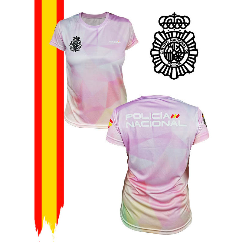 Camiseta Policia Nacional Rosa- Camisetas CNP