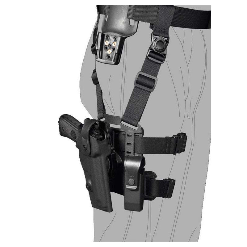 Système De Connexion Rapide Rotatif RDQA 8K31 – Vega Holster – 3 Positions (vertical, Incliné, Horizontal) – Noir