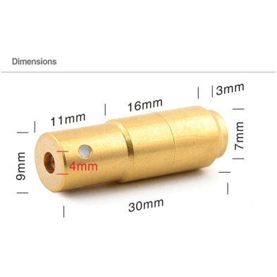 Colimador laser entrenamiento cal. 380 auto