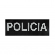 Parche reflectante con texto POLICIA 11x4cm