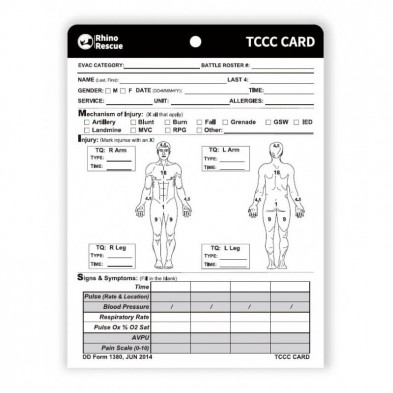 Tarjeta De Atenci n A Heridos De Combate TCCC Card Rhino Rescue Shoke Tarjeta De Atenci n A Heridos De Combate TCCC Card Rhino Rescue Shoke
