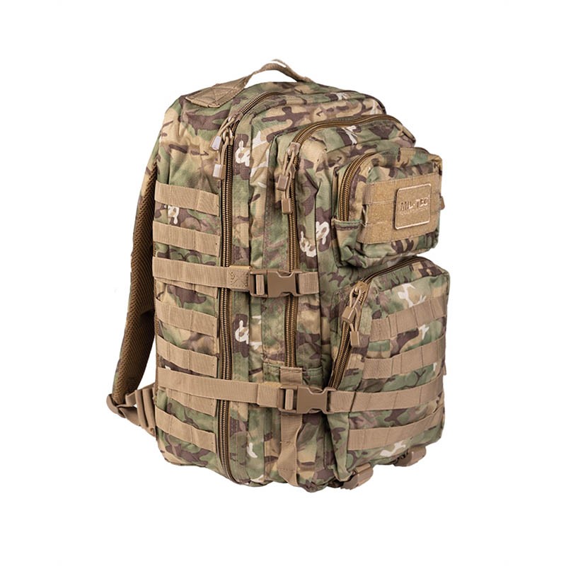 Mochila Mil-Tec Us Assault 36 Litros Woodland Arid