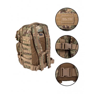Mochila Mil-Tec Us Assault 36 Litros Woodland Arid 1