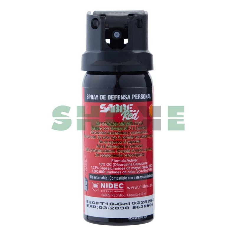 Spray de defensa personal Sabre Red gel MK-3 50ml