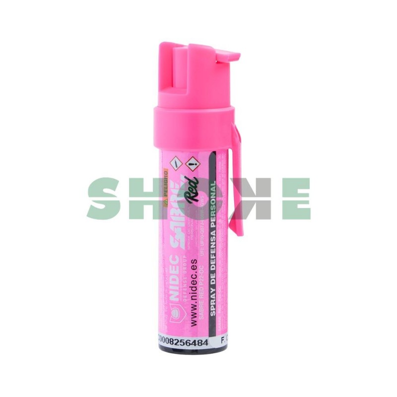 Spray de defensa personal de pimienta Sabre Red rosa lanzamiento en chorro
