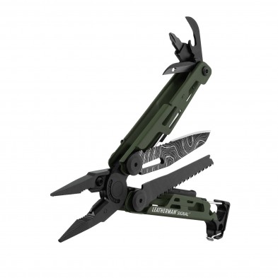 Navaja Multiusos Leatherman Signal Green Topo 2