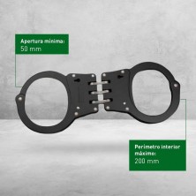 Grillete de bisagra negro con doble cierre 1