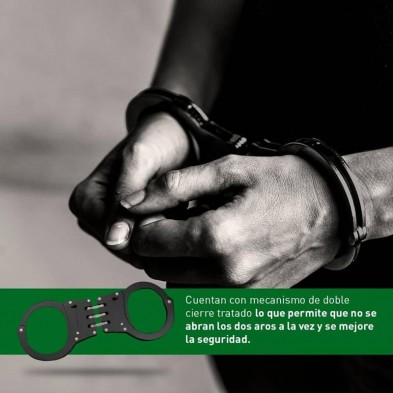 Grillete de bisagra negro con doble cierre 4