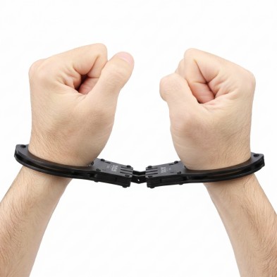 Grillete de bisagra negro con doble cierre 9