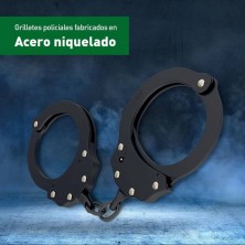 Grillete de cadena negro con doble cierre 2