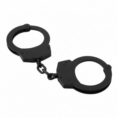 Grillete de cadena negro con doble cierre 5