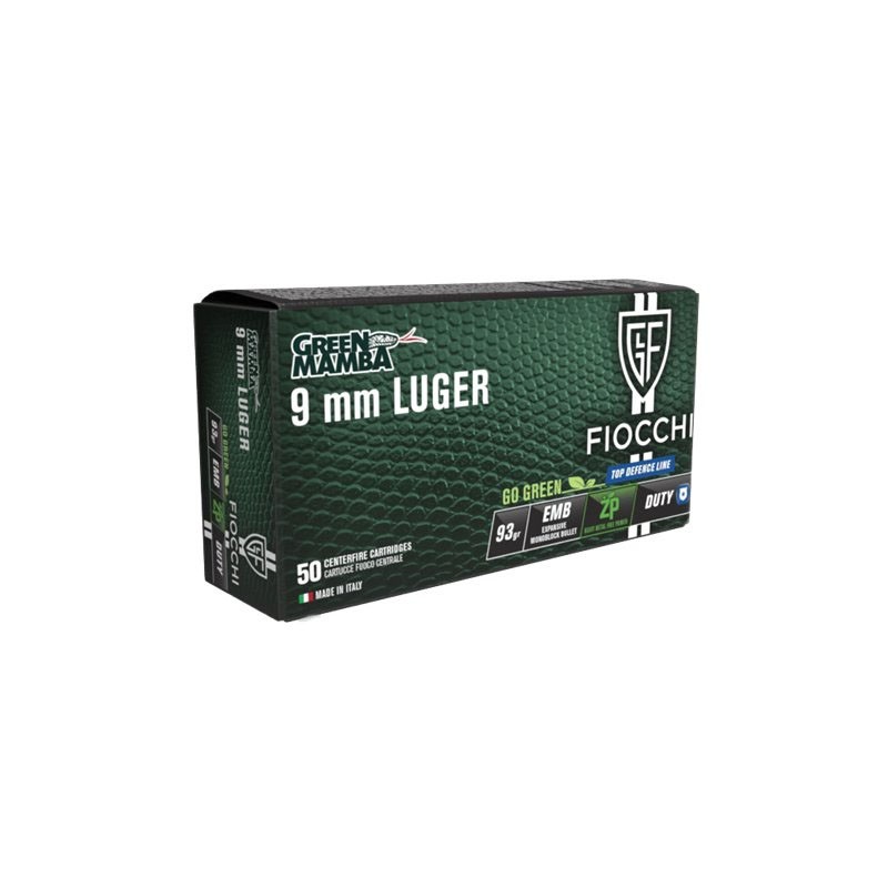 Cartucho Fiocchi 9mm pb EMB ZP 93gr