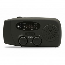 Radio de Emergencia con Manivela y Linterna