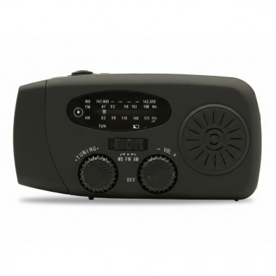 Radio de Emergencia con Manivela y Linterna