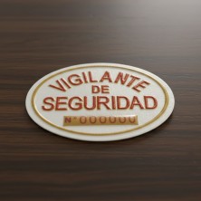 Placa homologada Vigilante de Seguridad PVC 2