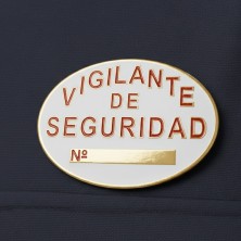 Placa homologada vigilante de seguridad 1