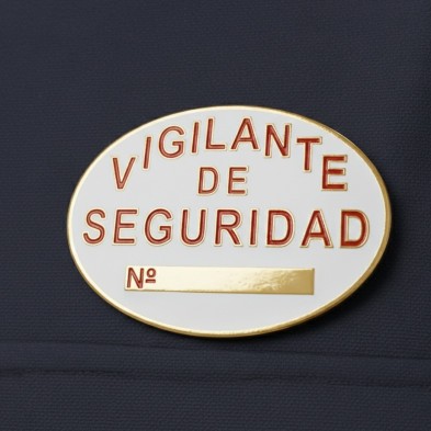 Placa homologada vigilante de seguridad 1