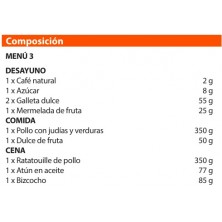 Menú 3 Ración de Emergencia MRE 24H OTAN (3800 kcal) 2