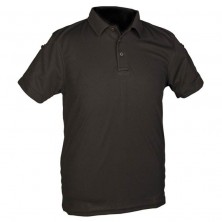 Polo Mil-Tec Quick Dry Negro de Manga Corta