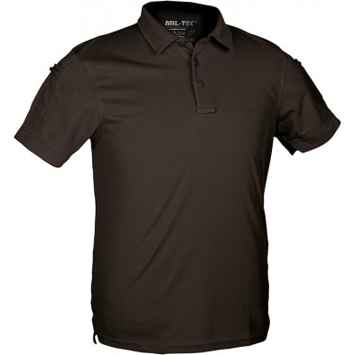 Polo Mil-Tec Quick Dry Negro de Manga Corta 1