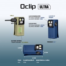 Linterna EDC Olight Oclip Ultra 530 Lúmenes + UV 6