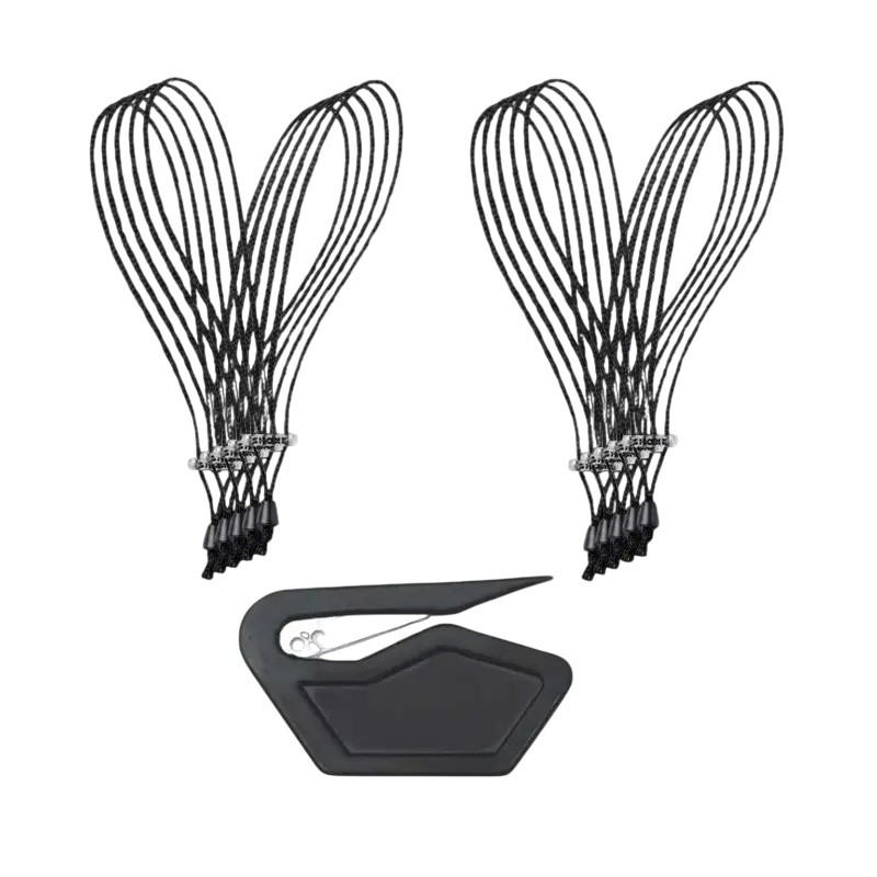 Pack 10 Grilletes de Lazo Negro Extralargo + Cortador