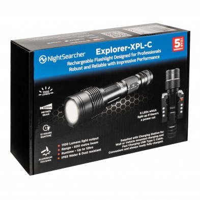 Linterna táctica recargable Nightsearcher Explorer XPL-C 1100 11