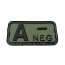 Parche PVC Grupo Sanguineo A- Negativo Verde