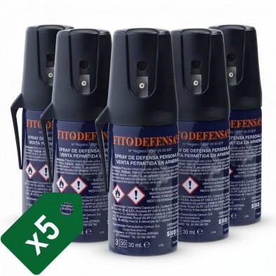 Pack 5 Sprays de Defensa Personal FITO DEFENSA 50 homologados