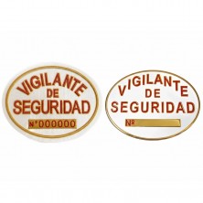 Pack Placas Homologadas Vigilante de Seguridad PVC + Metal