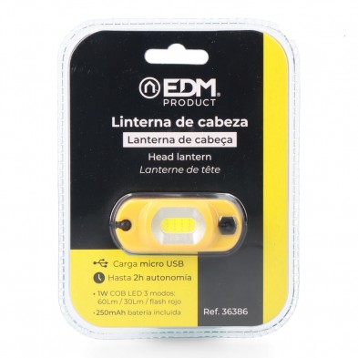 Linterna Frontal LED Recargable Trek Finder S1 EDM 3