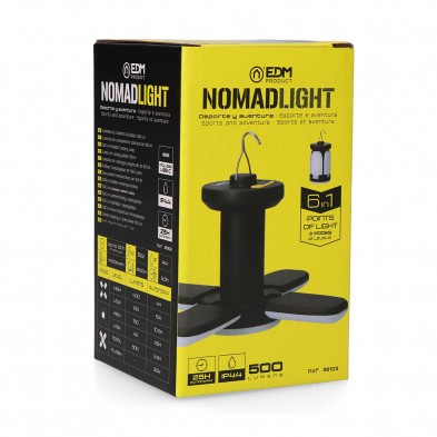 Lámpara de Camping Plegable Recargable Nomad Light EDM 7