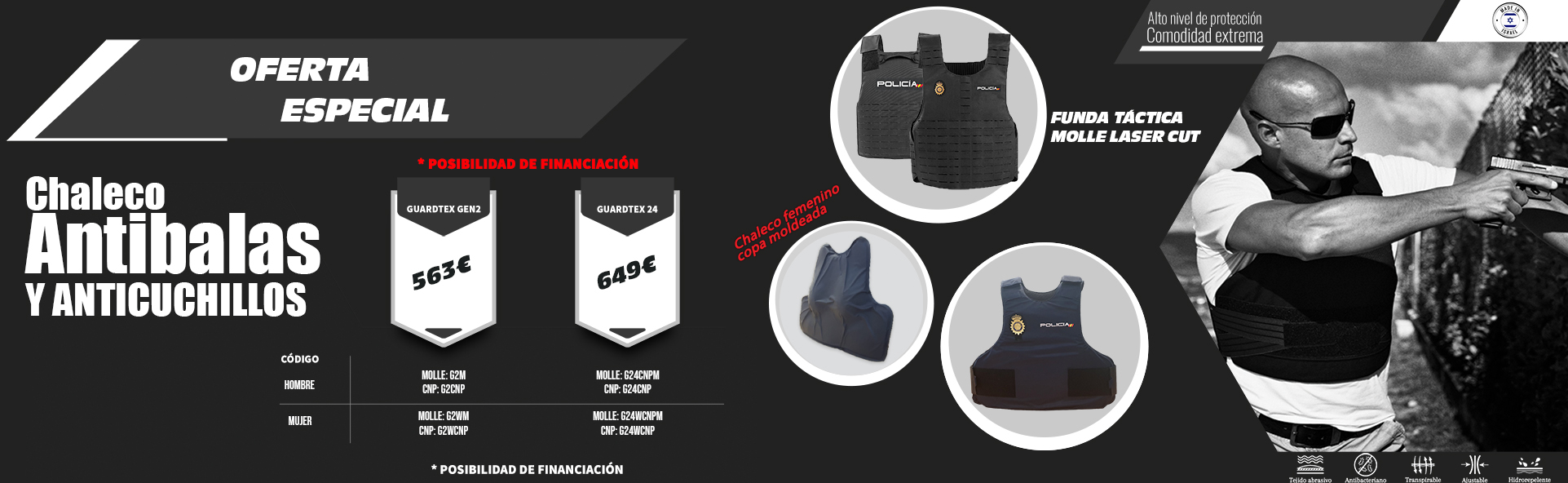 Chalecos antibalas cnp